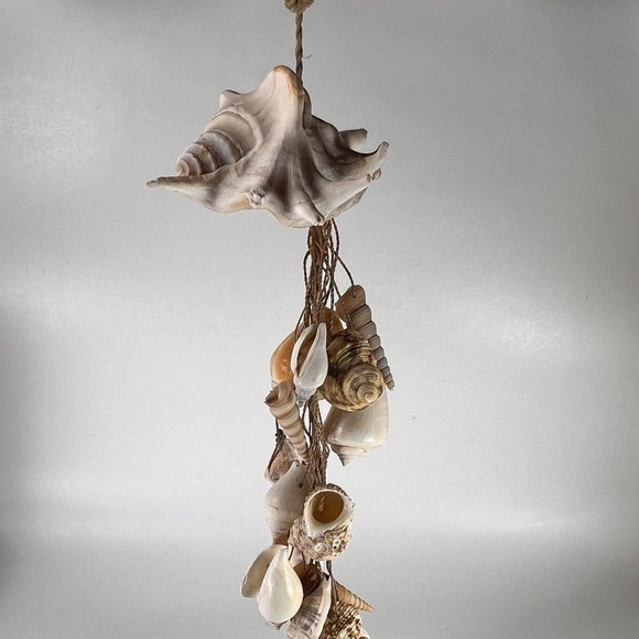 Hanging Sea Shell Mobile Wind Chime Chandelier Boho Nautical Beach Decor - Picture 1 of 13
